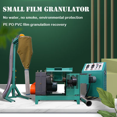 Granulador de plástico de baja temperatura Granulación de película de plástico de reciclaje 11KW pe,po,pvc,eva,ps